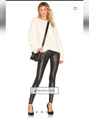 SPANX Shine Faux Leather Leggings Size Medium